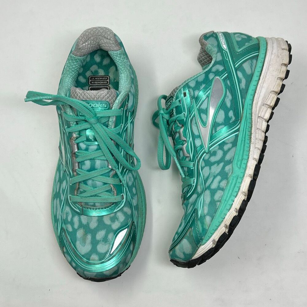 Brooks Women’s Running Shoes - Teal Leopard Print
